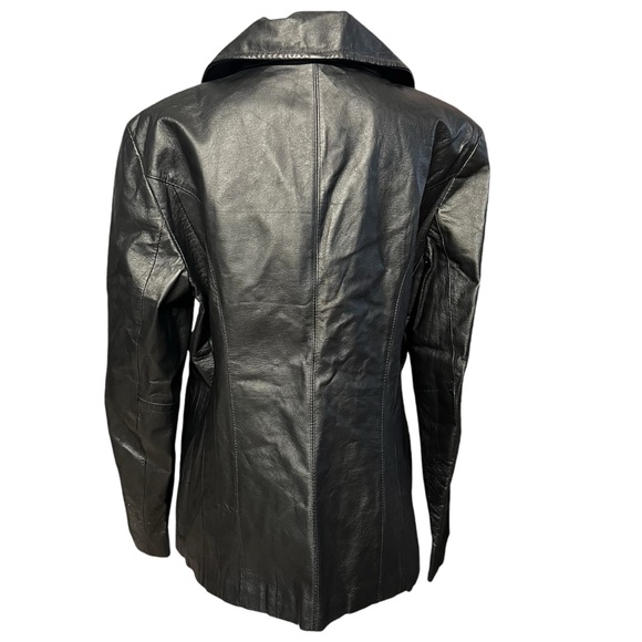 East 5th - Womens Black Leather Jacket Sz LG - Picture 8 of 8